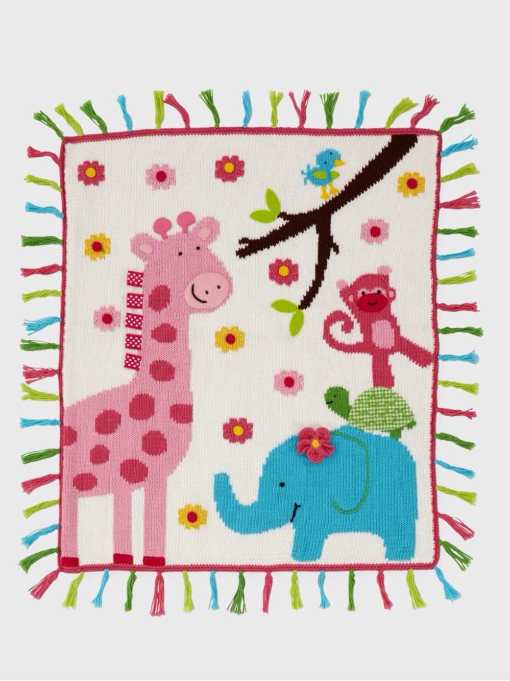 NWT Artwalk Junglemania Tassel Blanket